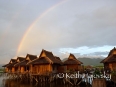 On our second day at Inle Lake, we were blessed with the gift of a beautiful rainbow just as we pulled back up to our gorgeous floating bungalow.