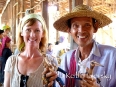 We saw this vendor with his hand-carved slingshots at two different markets. He was very friendly with us and Shelley ended up buying him one of his favorite bisquits at the market.
